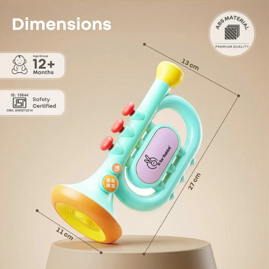 Orapple Funtunes Trumpet BIS Certified Kids Musical Toy with Non-Toxic ABS Material, Multi-Mode Play & Safe Rounded Edges - Image 16