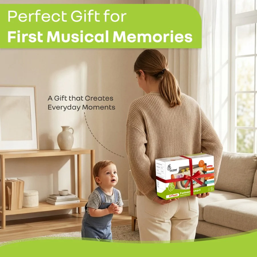 Orapple Funtunes Trumpet BIS Certified Kids Musical Toy with Non-Toxic ABS Material, Multi-Mode Play & Safe Rounded Edges - Image 7