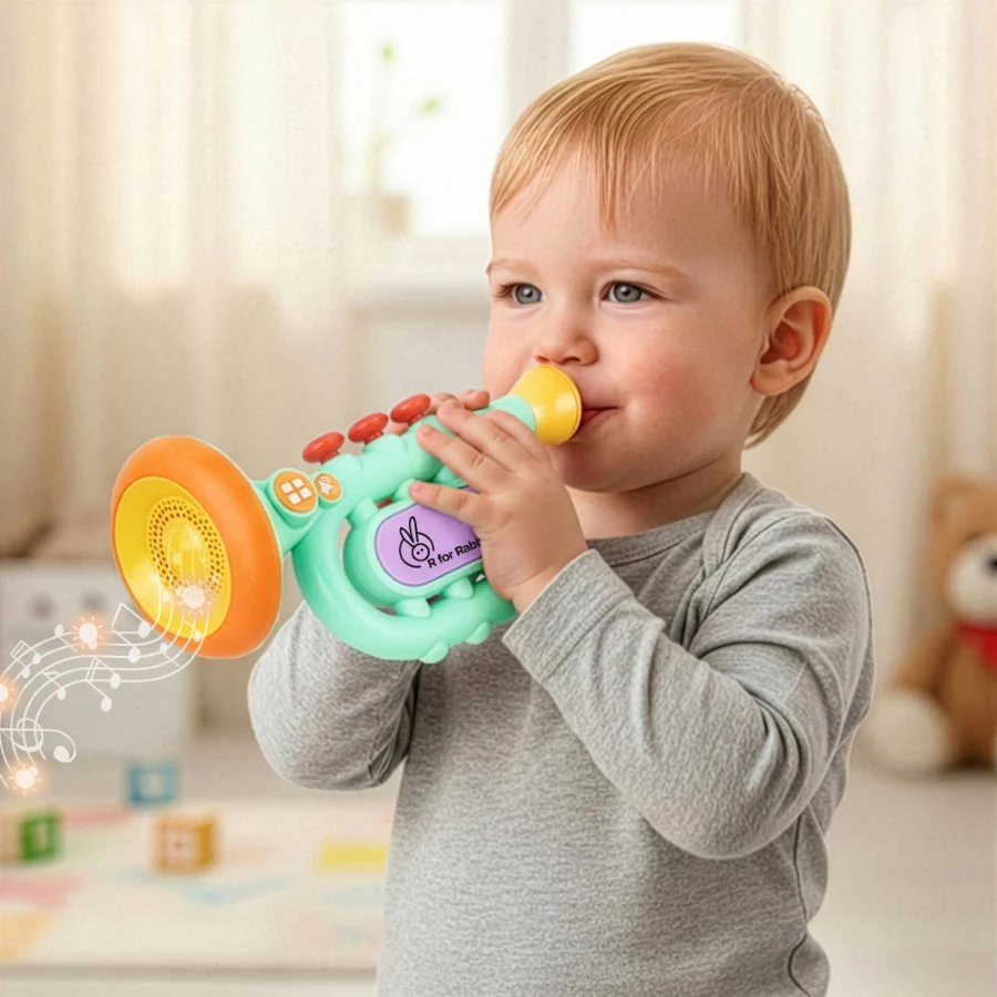 Orapple Funtunes Trumpet BIS Certified Kids Musical Toy with Non-Toxic ABS Material, Multi-Mode Play & Safe Rounded Edges - Image 9