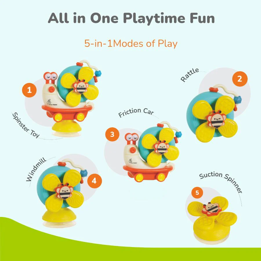 Orapple Spinster – 5-in-1 Multi-Activity Toy for Kids Rattle Toy for Babies - Image 9