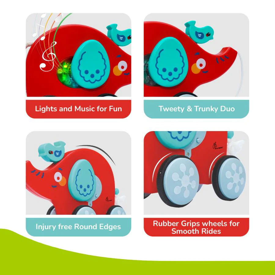 Orapple Trunky Fun & Safe Musical Pull-Along Toy for Toddlers - Image 11