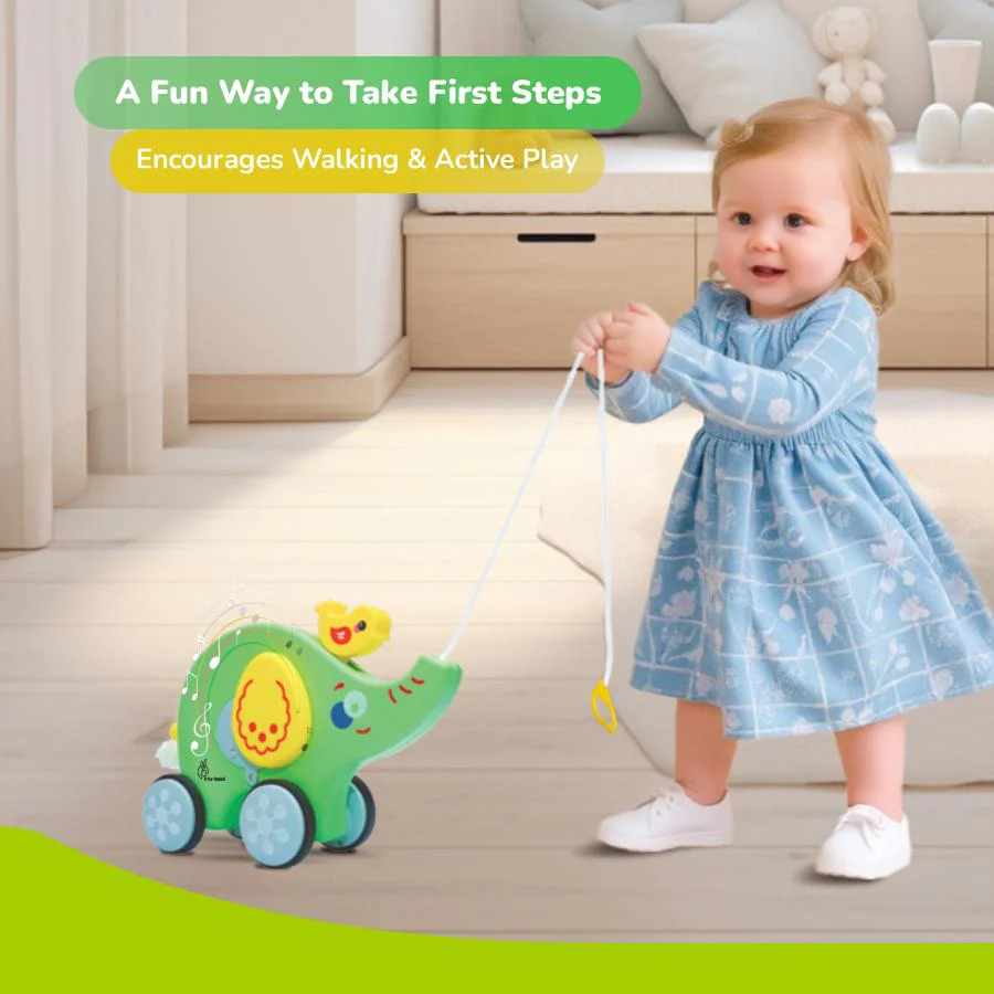 Orapple Trunky Fun & Safe Musical Pull-Along Toy for Toddlers - Image 3