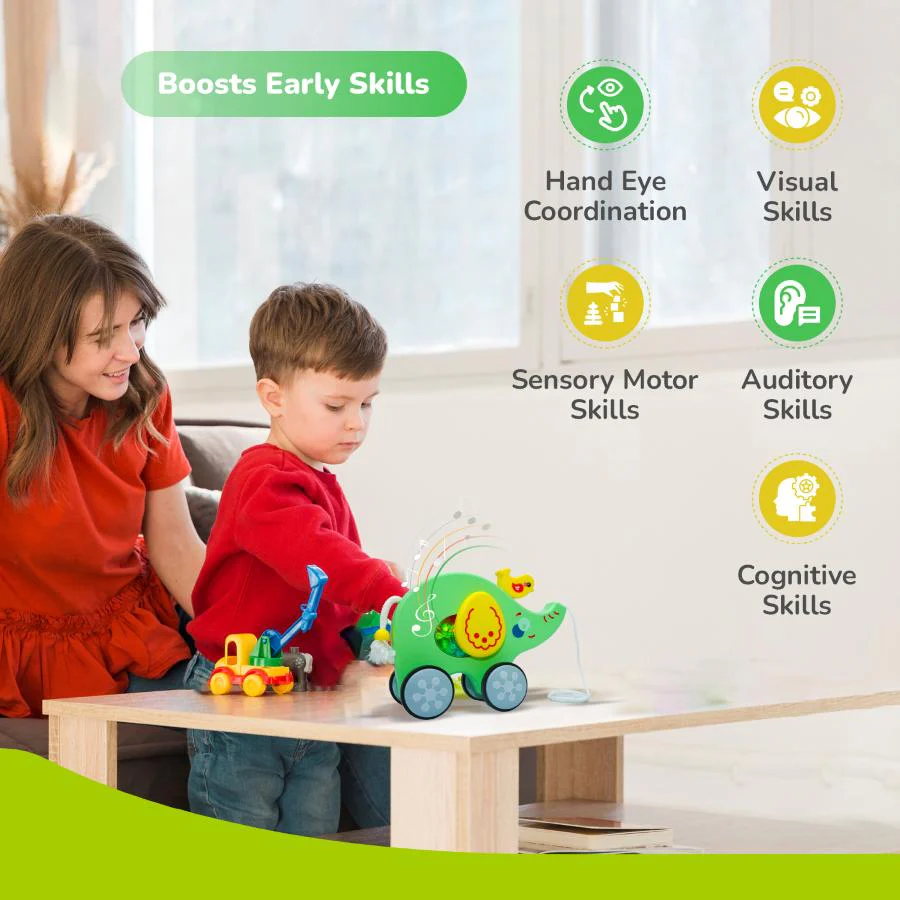 Orapple Trunky Fun & Safe Musical Pull-Along Toy for Toddlers - Image 5