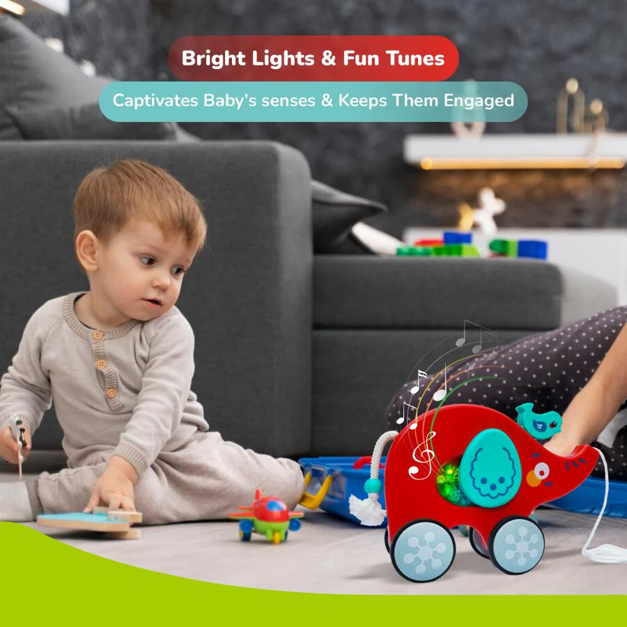 Orapple Trunky Fun & Safe Musical Pull-Along Toy for Toddlers - Image 9