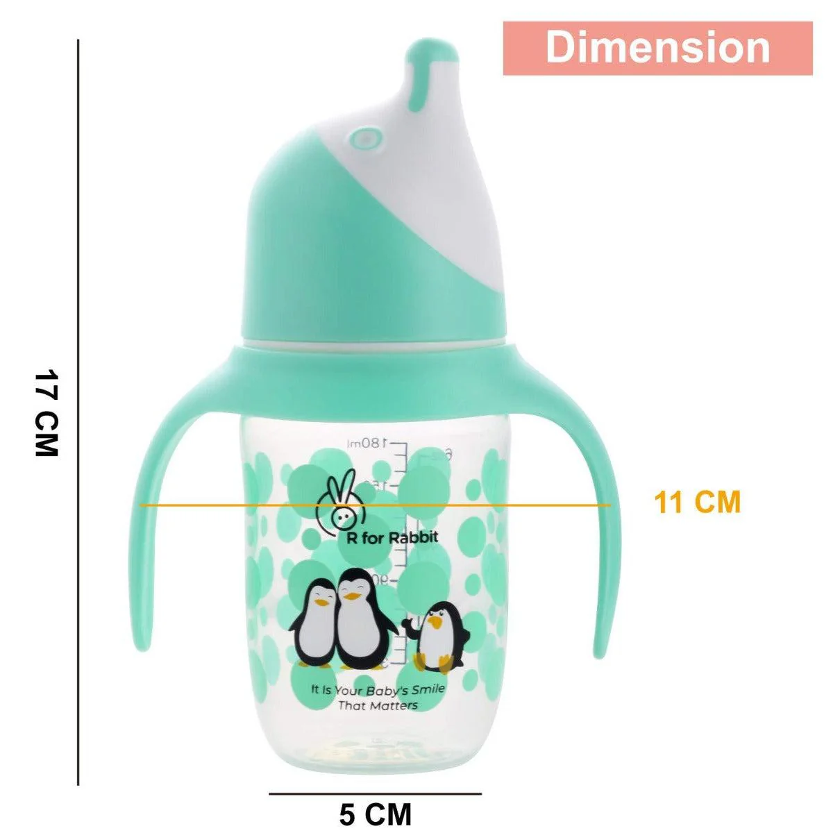 Penguin Spout Cup Sipper Bottle for Babies 180ml - Image 6