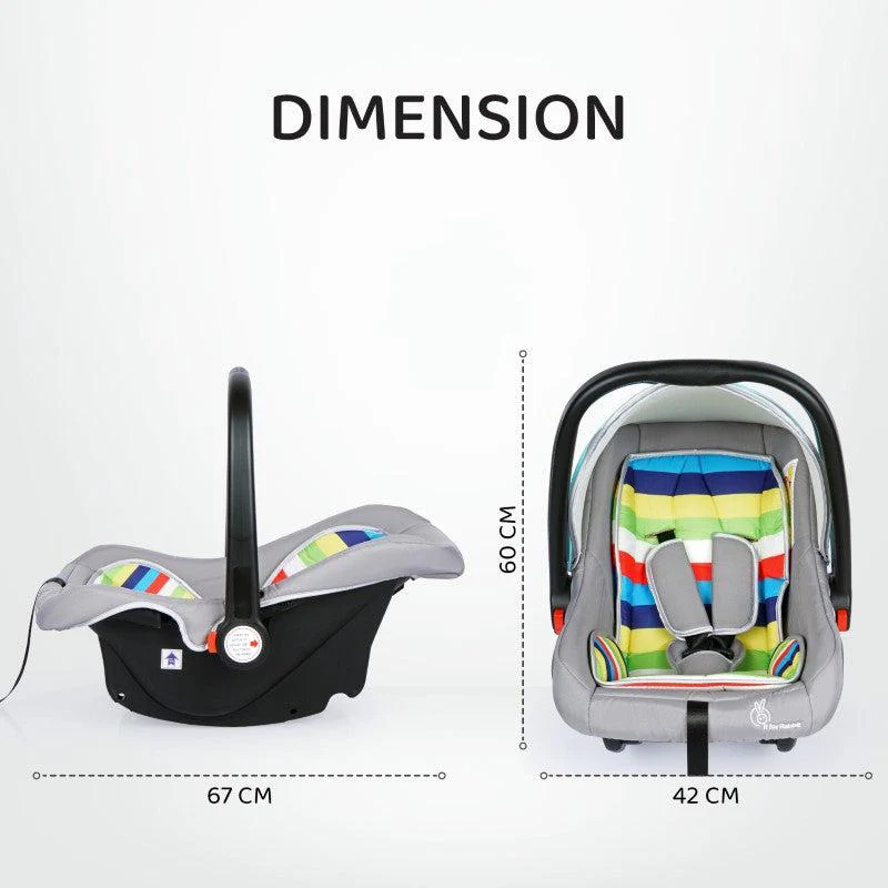 Picaboo 4 In 1 Multipurpose Baby Carry Cot Cum Car Seat With Safety Belt - Rainbow - Image 7