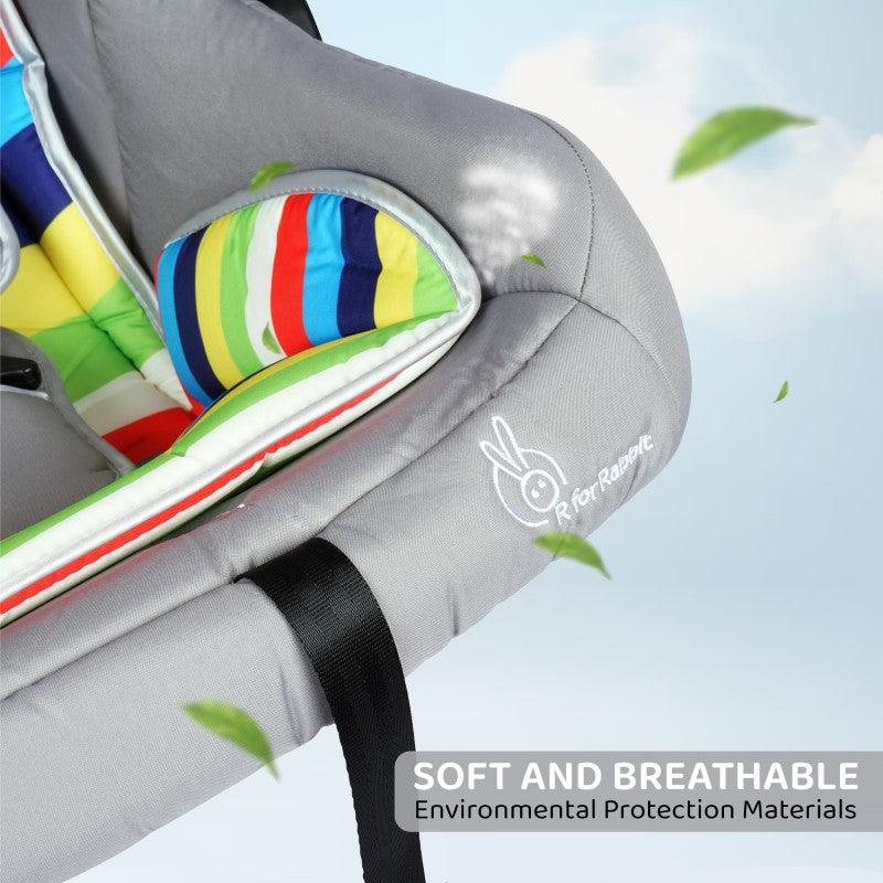 Picaboo 4 In 1 Multipurpose Baby Carry Cot Cum Car Seat With Safety Belt - Rainbow - Image 4