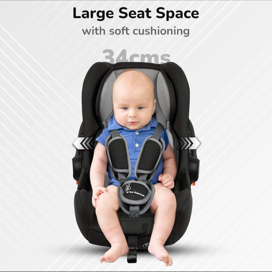 Picaboo Sportz – 3-In-1 Convertible Carry Cot, Rocker & Feeding Chair - Grey Black - Image 6