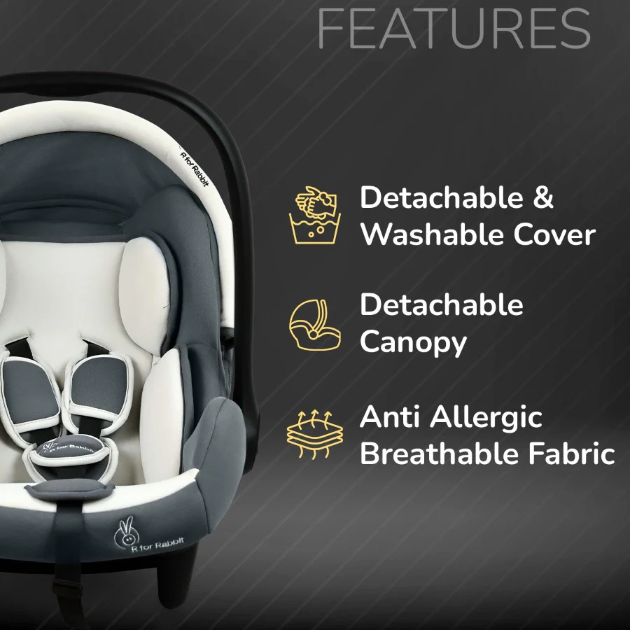 Picaboo Sportz – 3-In-1 Convertible Carry Cot, Rocker & Feeding Chair - Light Grey - Image 5