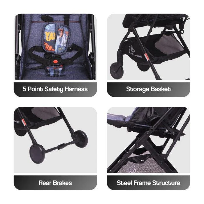 Pocket Lite Baby Stroller With Personalized Name Plate - Grey - Image 5