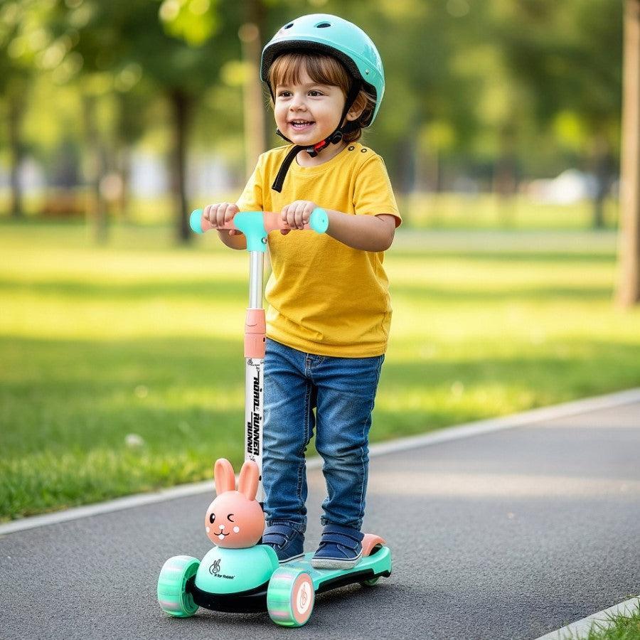 Road Runner Bunny Scooter For Kids With PU LED Wheels - Image 17