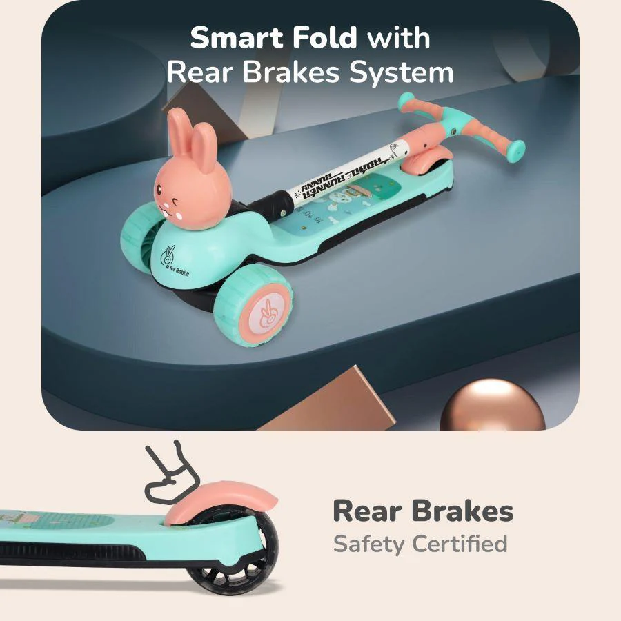 Road Runner Bunny Scooter For Kids With PU LED Wheels - Image 20