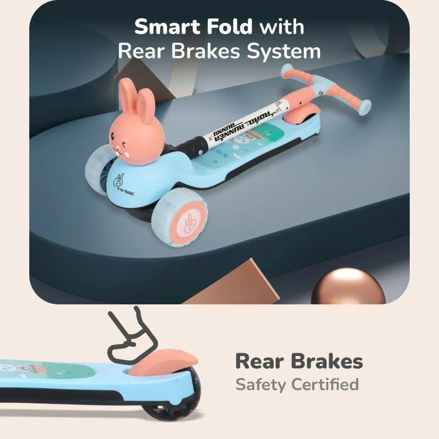 Road Runner Bunny Scooter For Kids With PU LED Wheels - Image 28