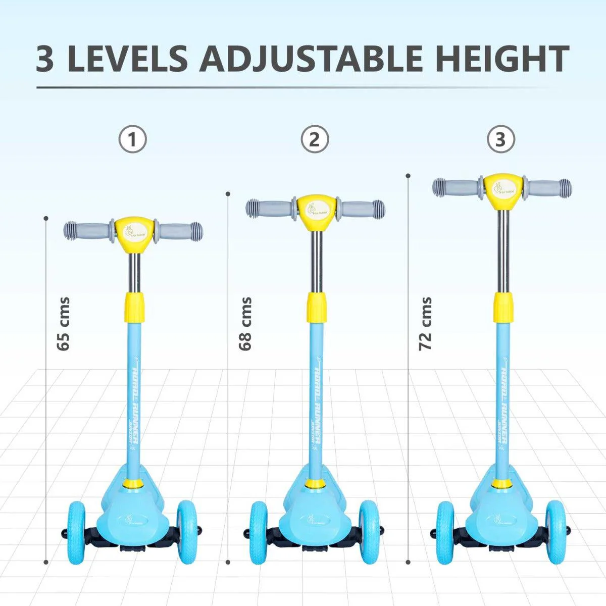 Road Runner Junior Scooter - 3 Level Height Adjustment, Anti Slip Deck - Image 11
