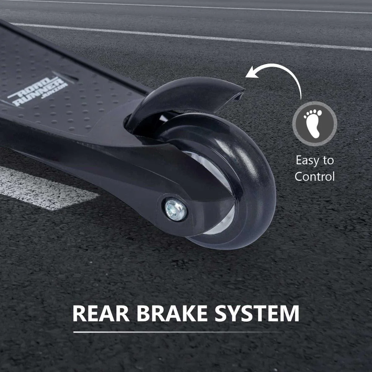Road Runner Junior Scooter - 3 Level Height Adjustment, Anti Slip Deck - Image 3
