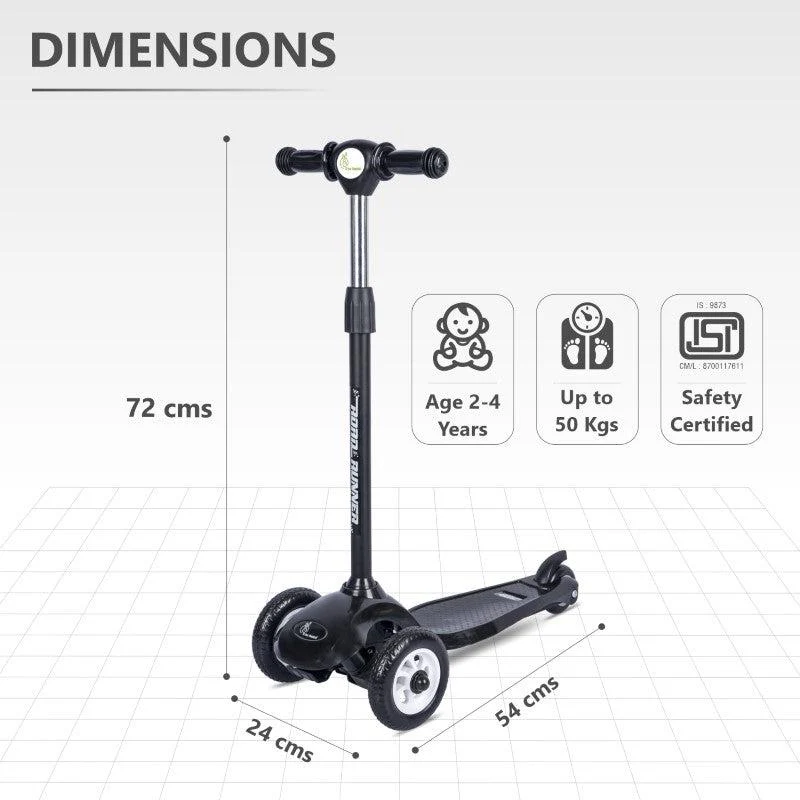 Road Runner Junior Scooter - 3 Level Height Adjustment, Anti Slip Deck - Image 5