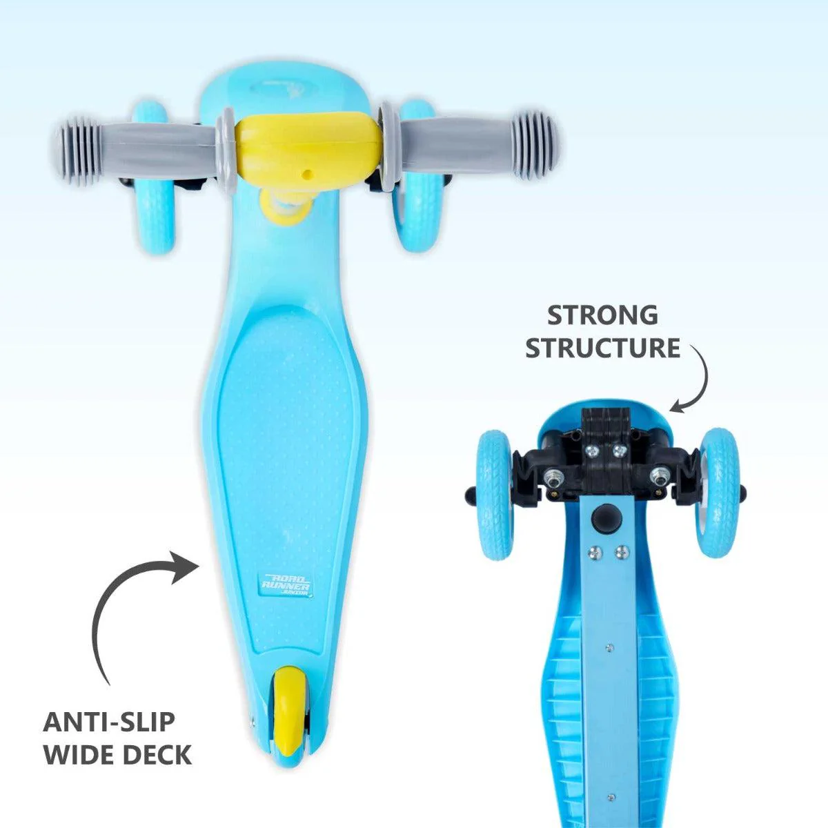 Road Runner Junior Scooter - 3 Level Height Adjustment, Anti Slip Deck - Image 7