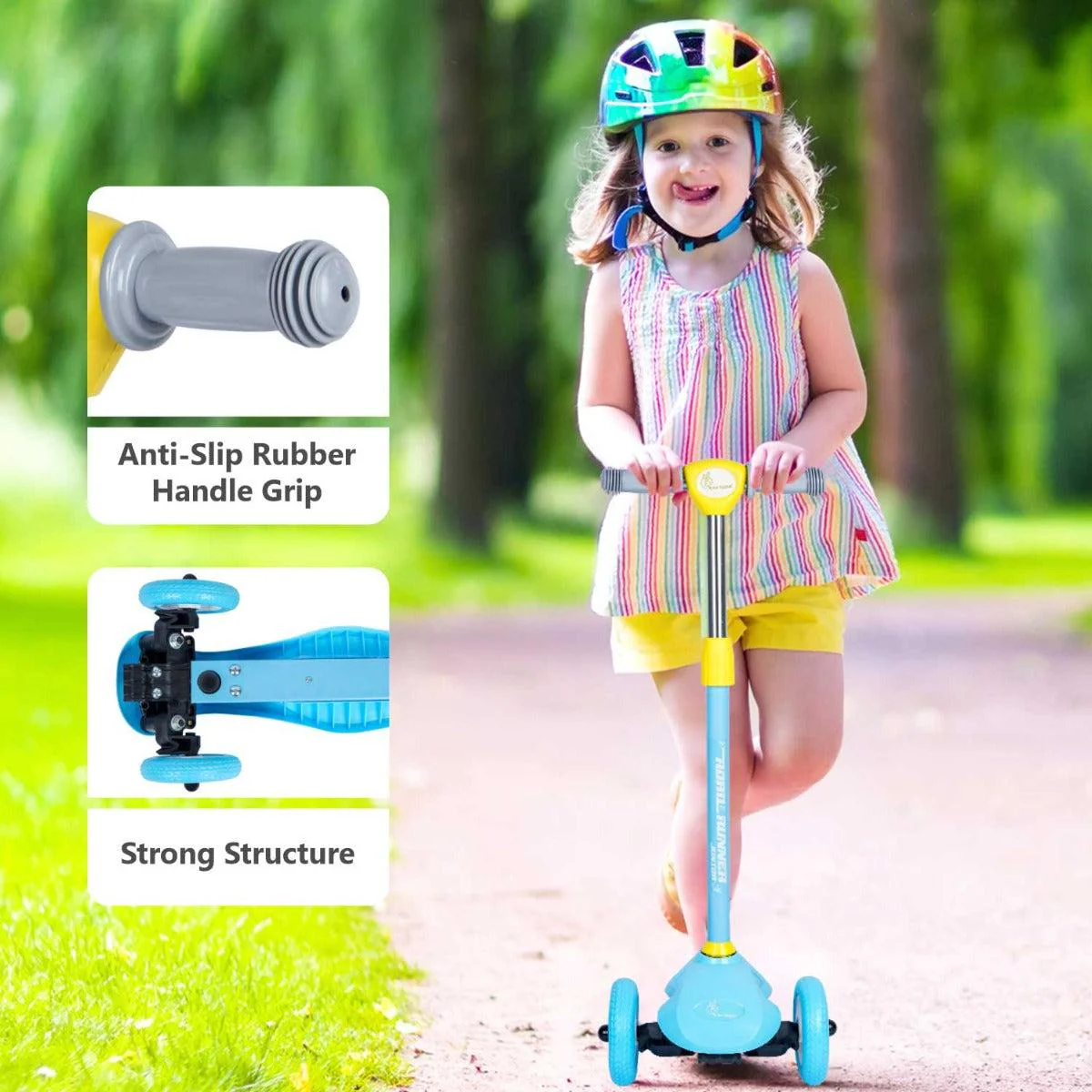 Road Runner Junior Scooter - 3 Level Height Adjustment, Anti Slip Deck - Image 9