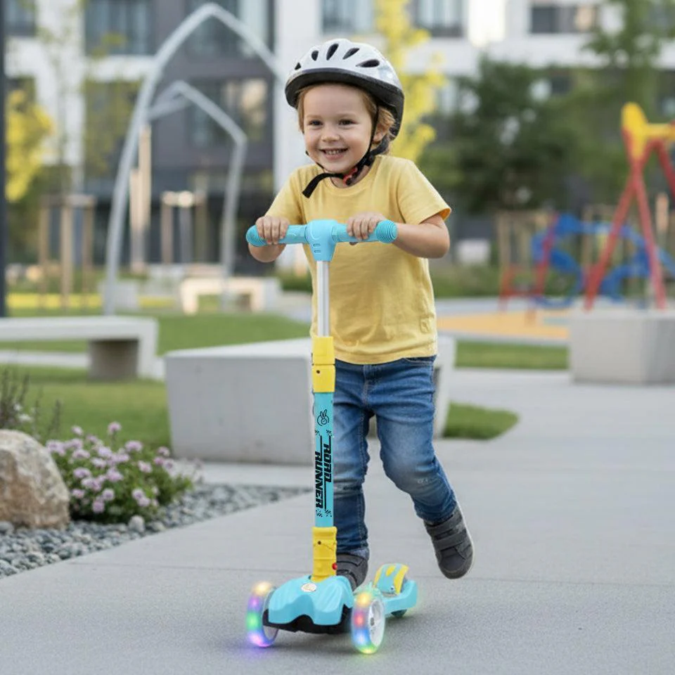 Road Runner Scooter For Kids - PU LED Wheels, 4 Level Height Adjustment, Anti Slip Deck, Safety Certified, 3-Wheel scooter, Easy use, 3-7years - Image 10