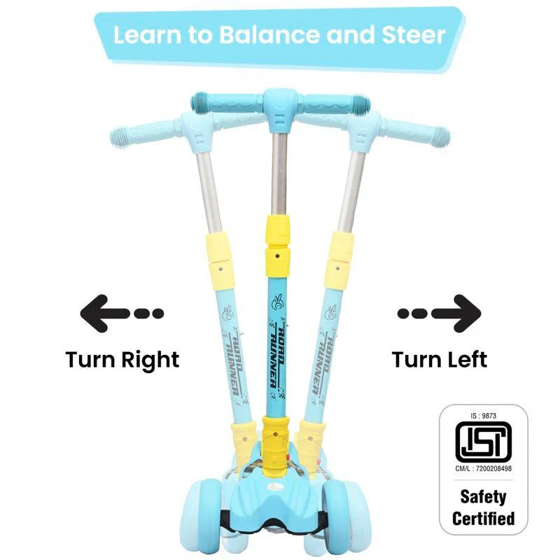 Road Runner Scooter For Kids - PU LED Wheels, 4 Level Height Adjustment, Anti Slip Deck, Safety Certified, 3-Wheel scooter, Easy use, 3-7years - Image 15