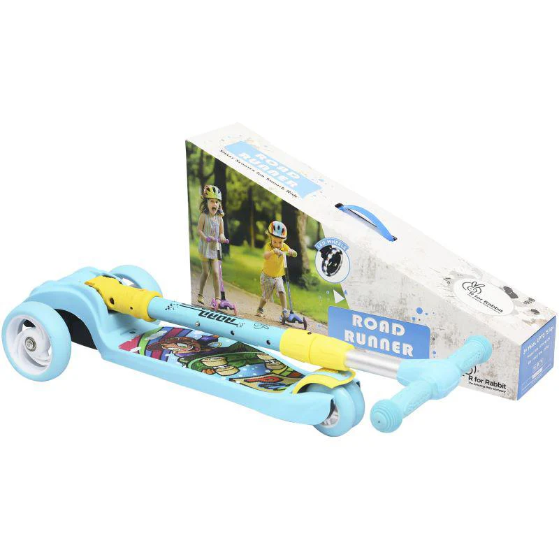Road Runner Scooter For Kids - PU LED Wheels, 4 Level Height Adjustment, Anti Slip Deck, Safety Certified, 3-Wheel scooter, Easy use, 3-7years - Image 17
