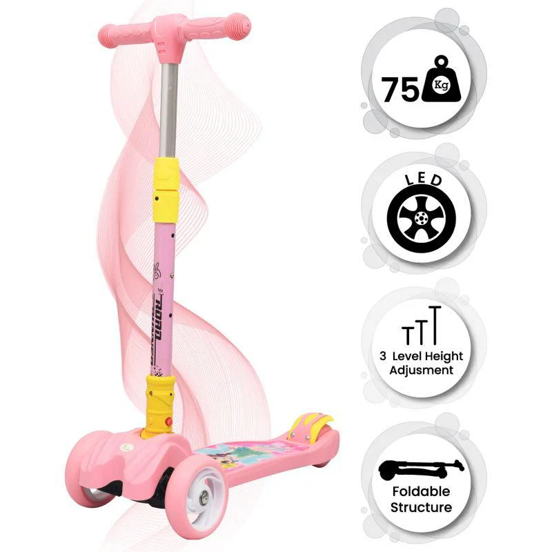 Road Runner Scooter For Kids - PU LED Wheels, 4 Level Height Adjustment, Anti Slip Deck, Safety Certified, 3-Wheel scooter, Easy use, 3-7years - Image 19