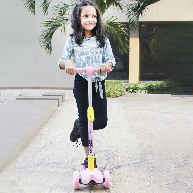 Road Runner Scooter For Kids - PU LED Wheels, 4 Level Height Adjustment, Anti Slip Deck, Safety Certified, 3-Wheel scooter, Easy use, 3-7years - Image 21
