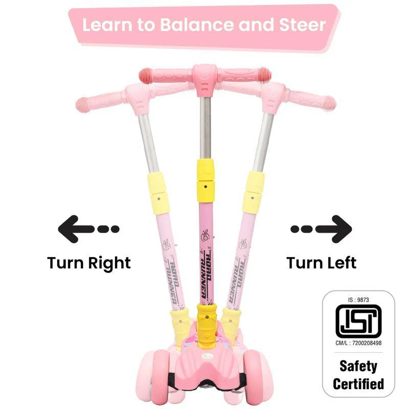 Road Runner Scooter For Kids - PU LED Wheels, 4 Level Height Adjustment, Anti Slip Deck, Safety Certified, 3-Wheel scooter, Easy use, 3-7years - Image 24