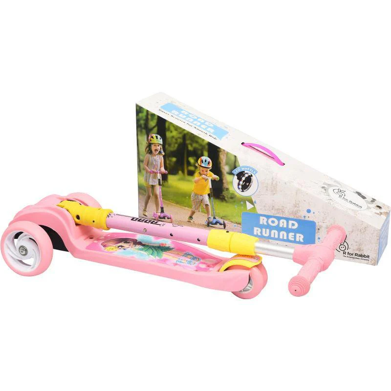 Road Runner Scooter For Kids - PU LED Wheels, 4 Level Height Adjustment, Anti Slip Deck, Safety Certified, 3-Wheel scooter, Easy use, 3-7years - Image 26