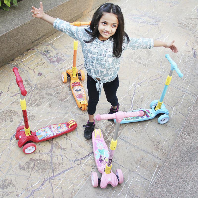 Road Runner Scooter For Kids - PU LED Wheels, 4 Level Height Adjustment, Anti Slip Deck, Safety Certified, 3-Wheel scooter, Easy use, 3-7years - Image 27