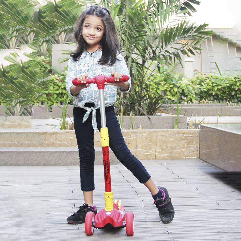 Road Runner Scooter For Kids - PU LED Wheels, 4 Level Height Adjustment, Anti Slip Deck, Safety Certified, 3-Wheel scooter, Easy use, 3-7years - Image 32