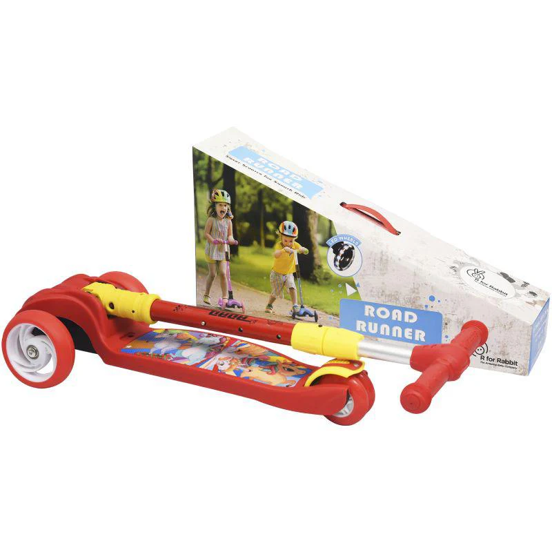 Road Runner Scooter For Kids - PU LED Wheels, 4 Level Height Adjustment, Anti Slip Deck, Safety Certified, 3-Wheel scooter, Easy use, 3-7years - Image 37