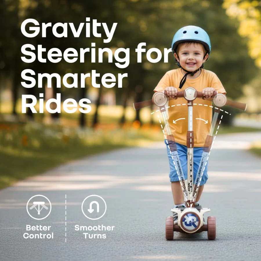 Road Runner Neo Kids Scooter with LED PU Wheels, Music, Gravity Steering, 4-Level Height Adjustment & BIS Certified Safety (3+ Years) - Image 15