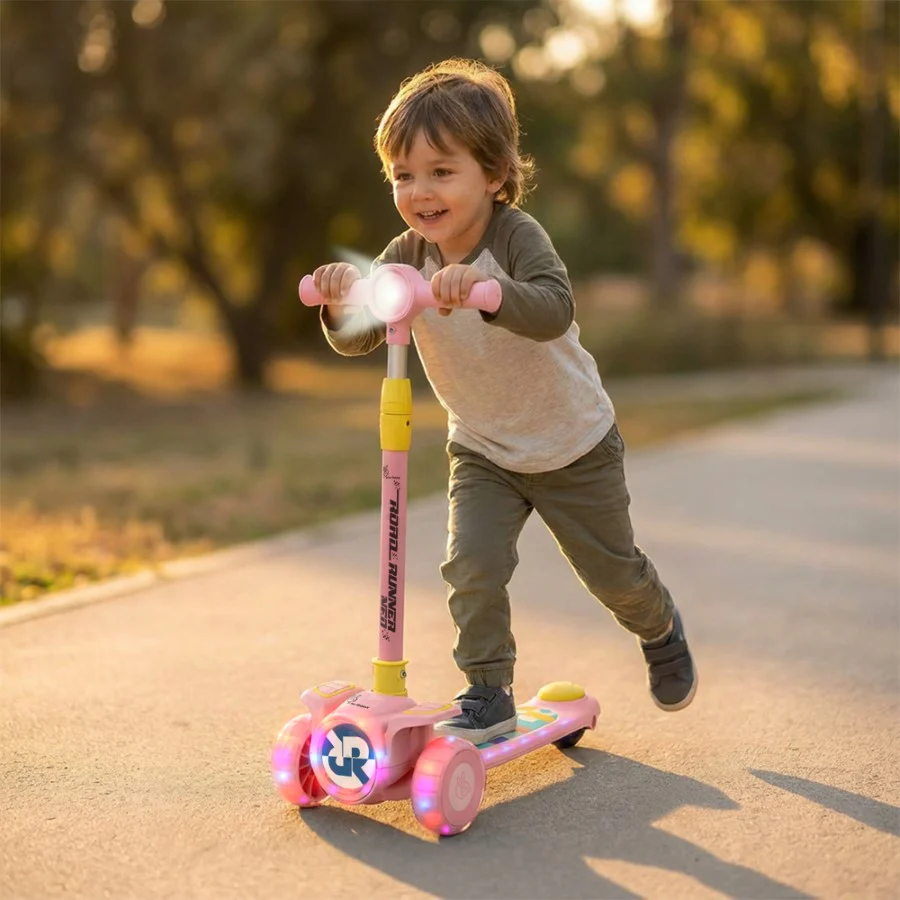 Road Runner Neo Kids Scooter with LED PU Wheels, Music, Gravity Steering, 4-Level Height Adjustment & BIS Certified Safety (3+ Years) - Image 19
