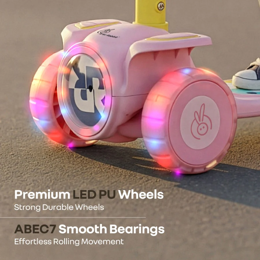 Road Runner Neo Kids Scooter with LED PU Wheels, Music, Gravity Steering, 4-Level Height Adjustment & BIS Certified Safety (3+ Years) - Image 22