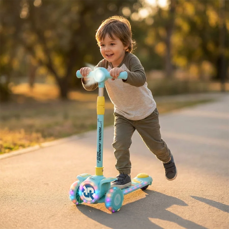 Road Runner Neo Kids Scooter with LED PU Wheels, Music, Gravity Steering, 4-Level Height Adjustment & BIS Certified Safety (3+ Years) - Image 28