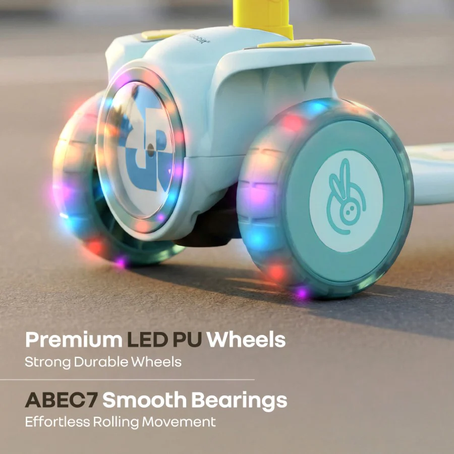 Road Runner Neo Kids Scooter with LED PU Wheels, Music, Gravity Steering, 4-Level Height Adjustment & BIS Certified Safety (3+ Years) - Image 31