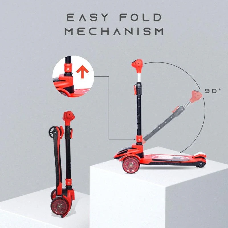 Road Runner Racer Scooter - PU LED Wheels, 4 Level Height Adjustment, Anti Slip Deck - Image 22