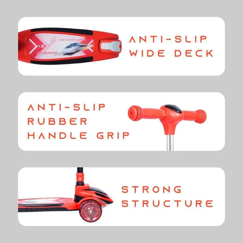 Road Runner Racer Scooter - PU LED Wheels, 4 Level Height Adjustment, Anti Slip Deck - Image 24