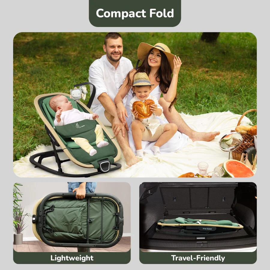 Rock N Nap Bliss – Lightweight Baby Sleeper & Rocker Soft, Safe & Travel-Friendly - Image 13