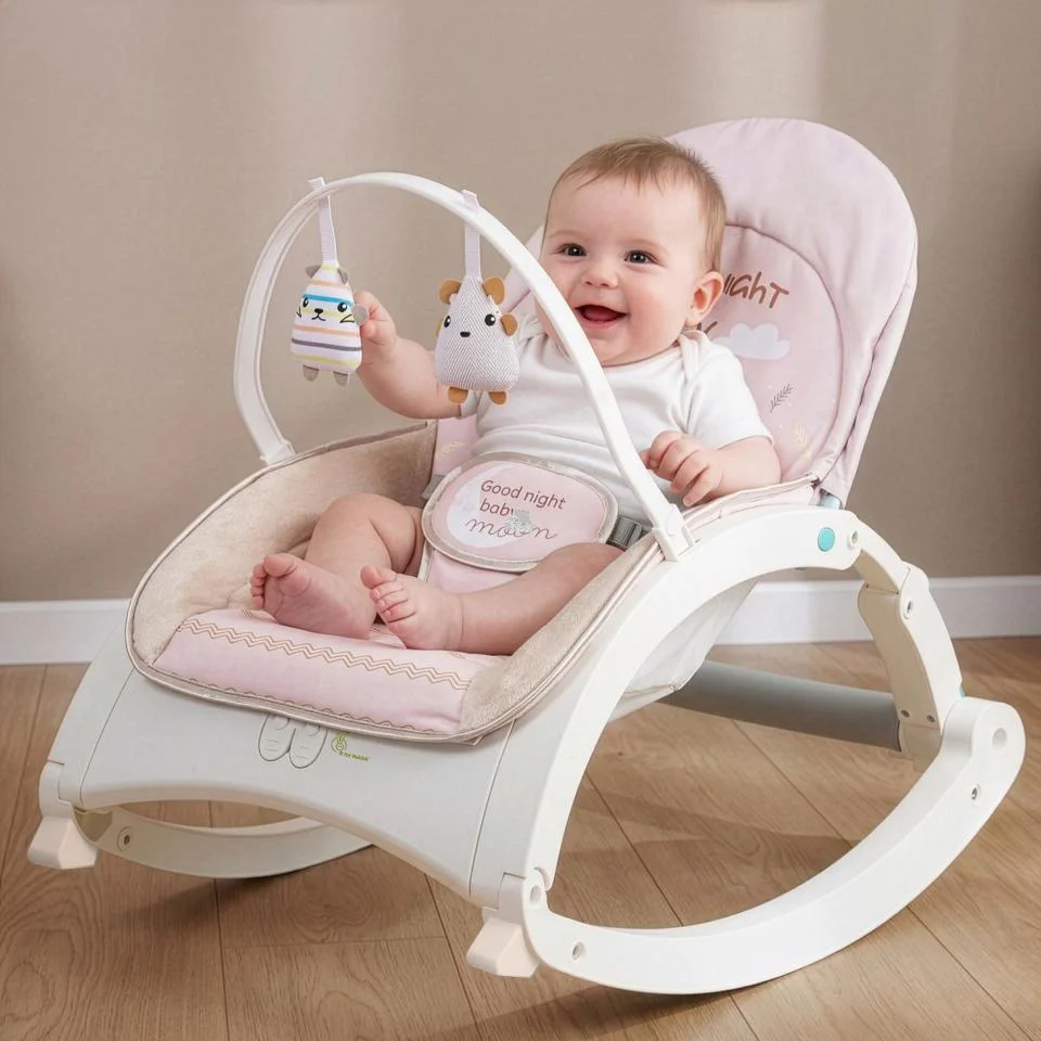 3 in 1 Rock N Play Rocker - Adjustable Backrest Recline, Detachable Toy Bar, Soothing Music & Vibration, Adjustable backrest, 0+ Months - Image 11