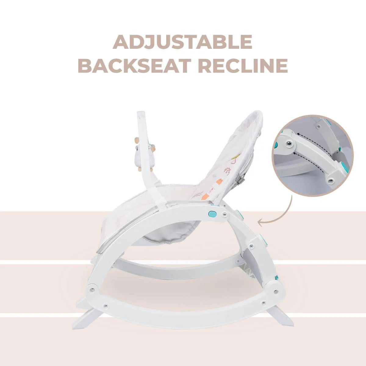 3 in 1 Rock N Play Rocker - Adjustable Backrest Recline, Detachable Toy Bar, Soothing Music & Vibration, Adjustable backrest, 0+ Months - Image 17