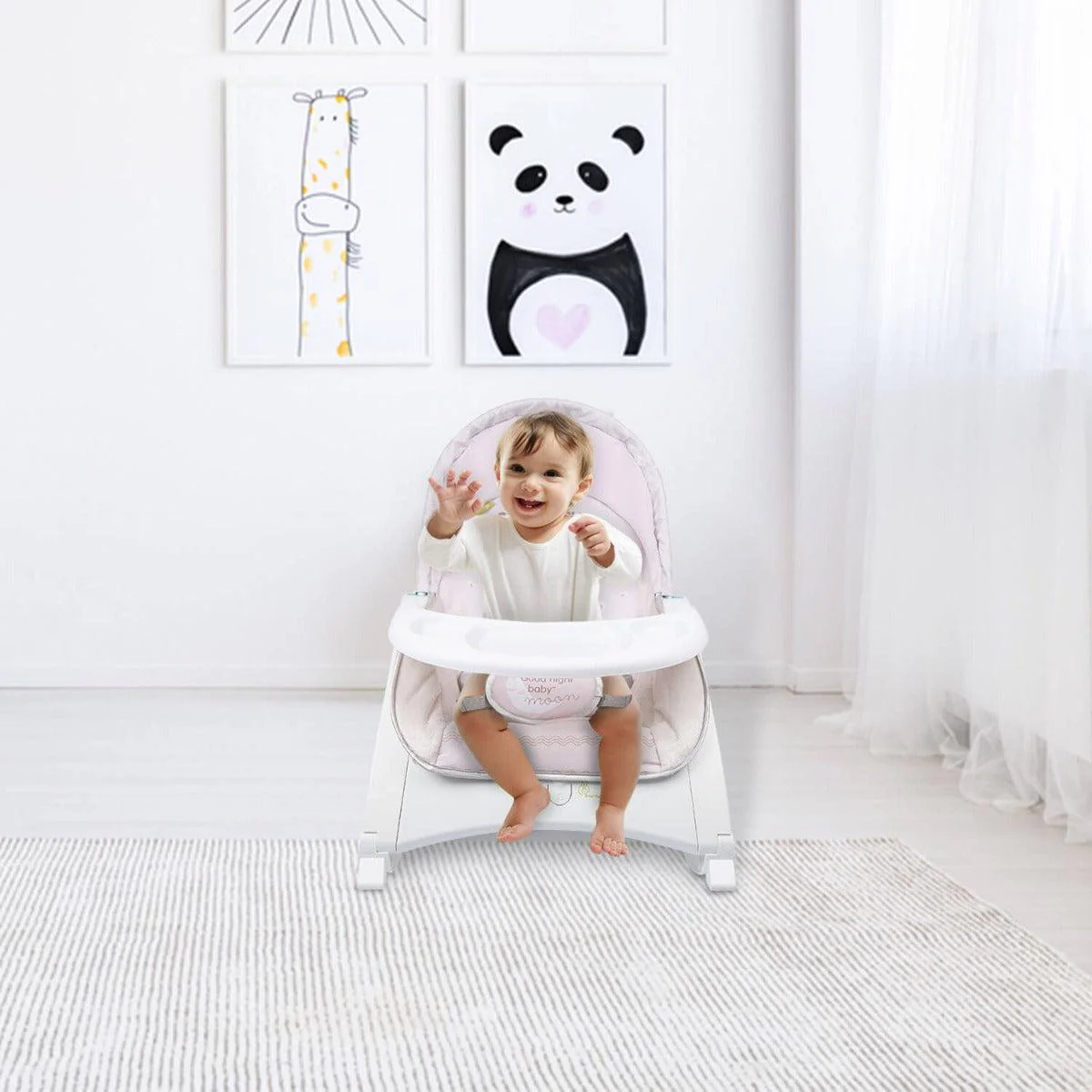 3 in 1 Rock N Play Rocker - Adjustable Backrest Recline, Detachable Toy Bar, Soothing Music & Vibration, Adjustable backrest, 0+ Months - Image 20