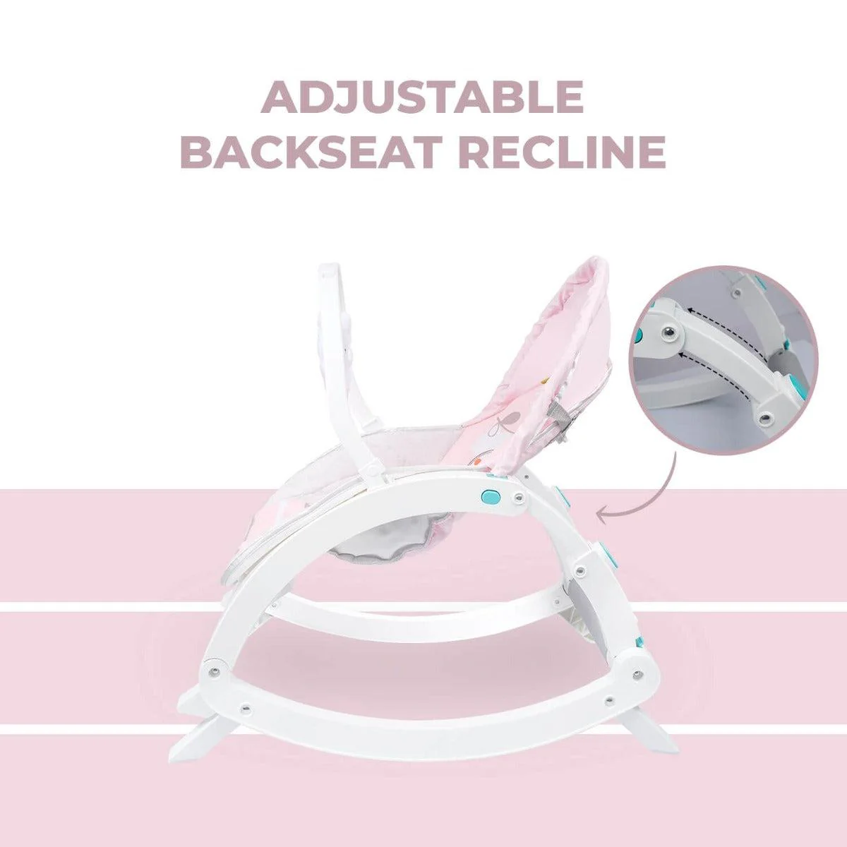 3 in 1 Rock N Play Rocker - Adjustable Backrest Recline, Detachable Toy Bar, Soothing Music & Vibration, Adjustable backrest, 0+ Months - Image 3