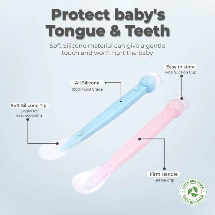 Safe Feed Silicone Baby Spoon Set - Image 5