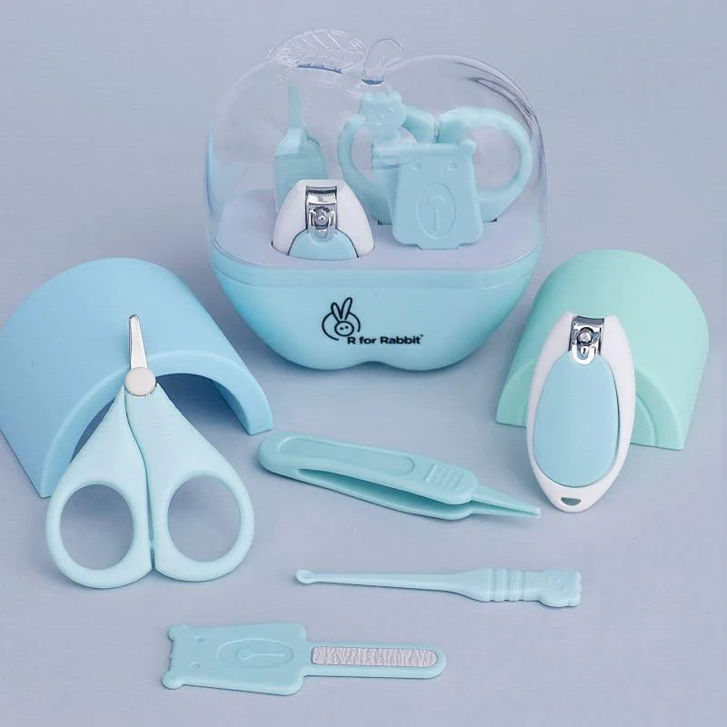 Stylo Apple Baby Manicure Set Nail Cutter & Nail Filer, Scissor, Tweezer, Ear Pick - Image 8
