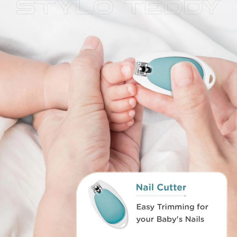 Stylo Teddy Baby Manicure Set Nail Cutter & Nail Filer, Scissor, Tweezer, Ear Pick - Image 14