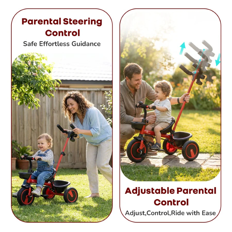Tiny Toes R20 Plus Tricycle for Kids with Safety Certification, Plug-and-Play Design, Rubber Wheels & Steel Frame - Image 12