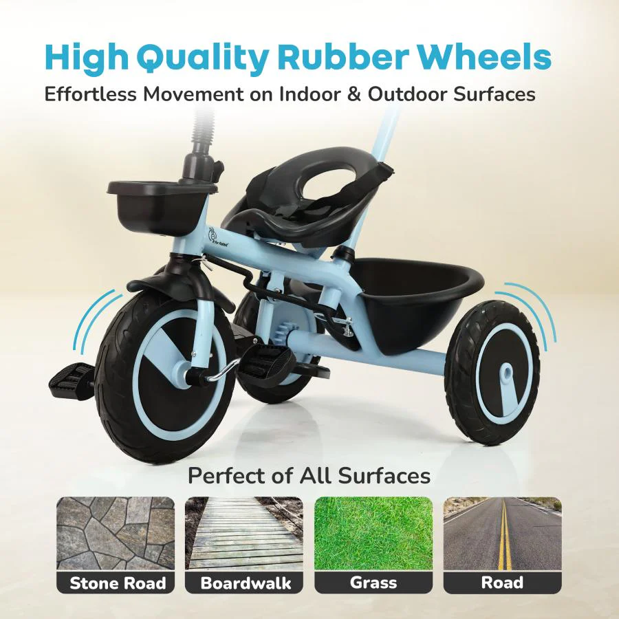 Tiny Toes R20 Plus Tricycle for Kids with Safety Certification, Plug-and-Play Design, Rubber Wheels & Steel Frame - Image 18