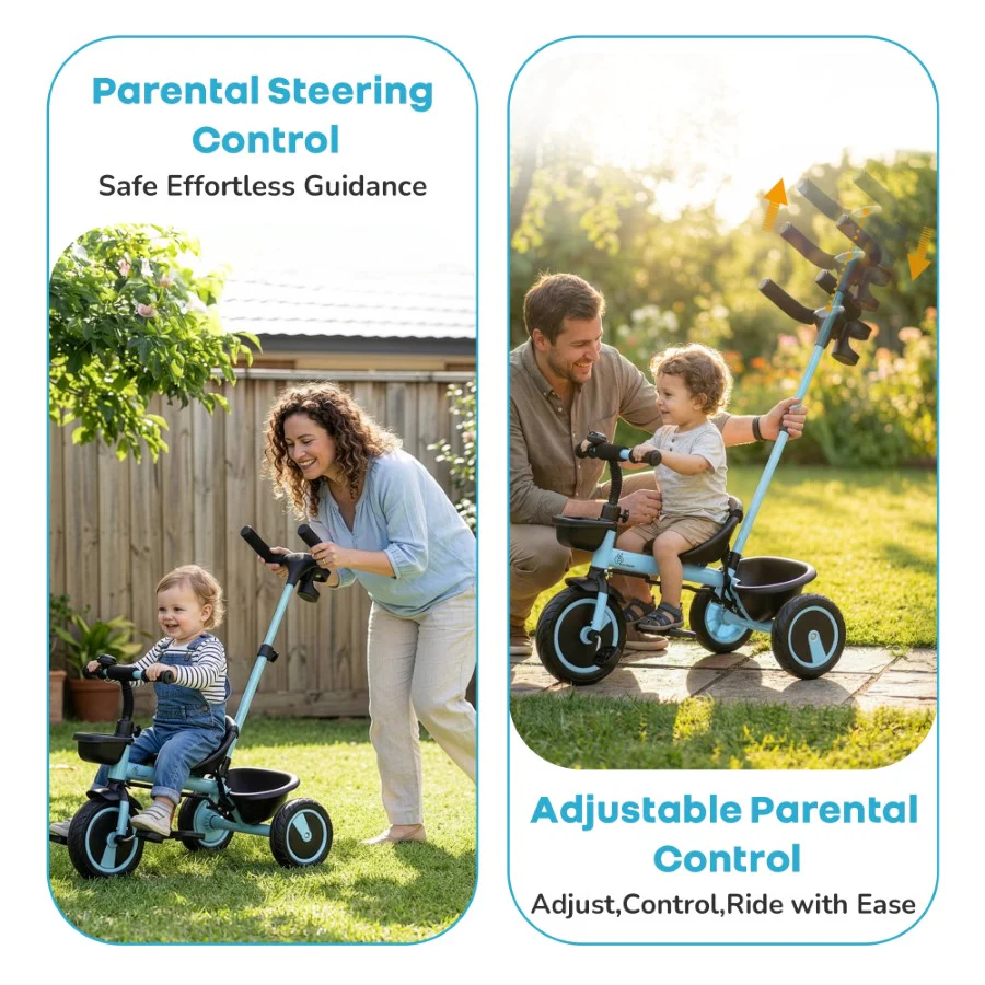 Tiny Toes R20 Plus Tricycle for Kids with Safety Certification, Plug-and-Play Design, Rubber Wheels & Steel Frame - Image 24